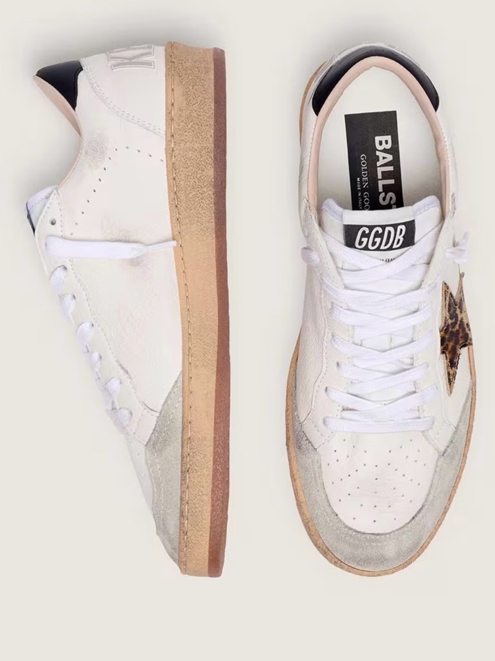 Golden Goose Ball Star with leopard print pony skin star and black heel tab 37 - Picture 4 of 17
